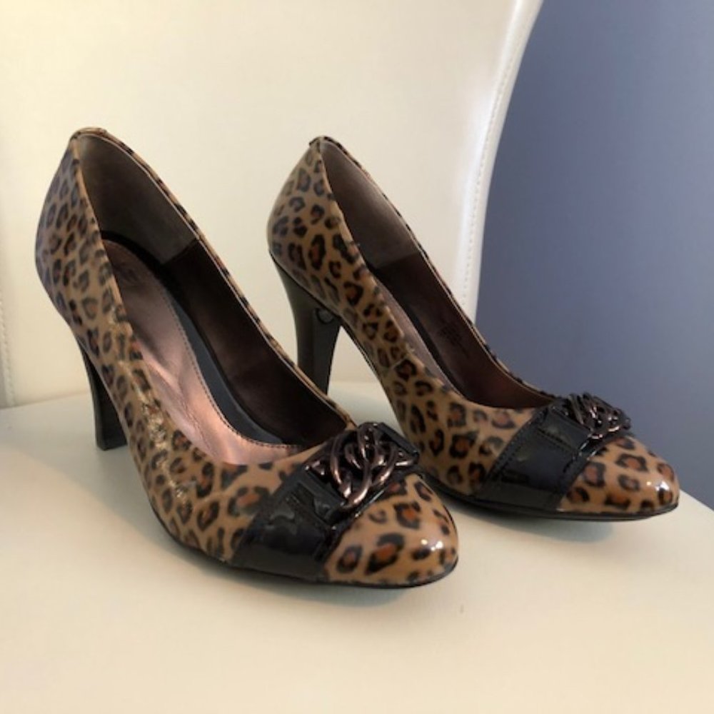 Soft Leather Leopard Heels